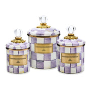 MacKenzie-Childs Canister Mackenzie-Childs Violet Check Small Canister