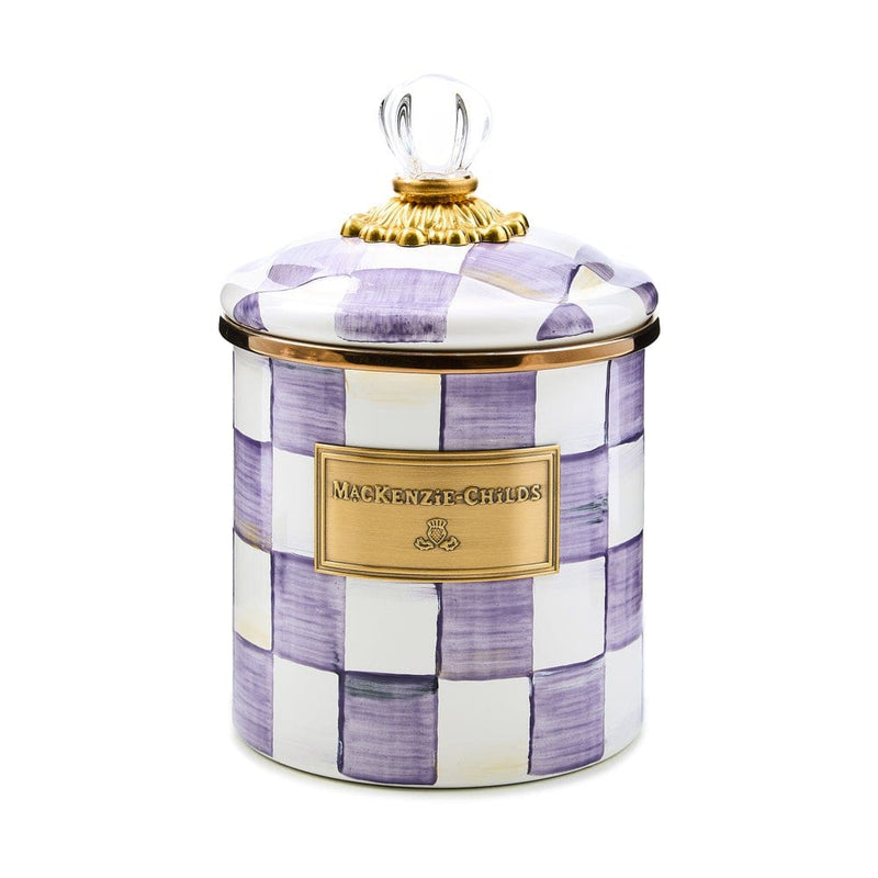 MacKenzie-Childs Canister Mackenzie-Childs Violet Check Small Canister