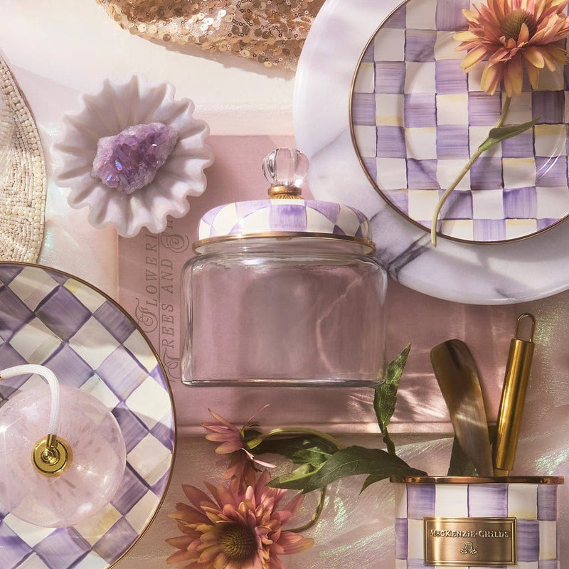 MacKenzie-Childs Canister Mackenzie-Childs Violet Check Small Kitchen Canister
