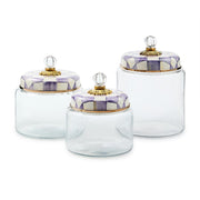 MacKenzie-Childs Canister Mackenzie-Childs Violet Check Small Kitchen Canister