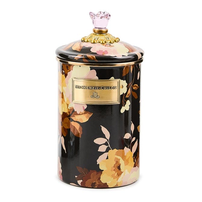 MacKenzie-Childs Canister Mackenzie-Childs Wild Rose Brown Large Canister