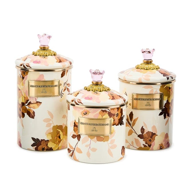 MacKenzie-Childs Canister Mackenzie-Childs Wild Rose White Small Canister
