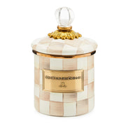 MacKenzie-Childs Canister Mocha Check Demi Canister