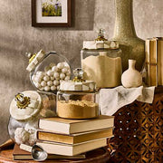 MacKenzie-Childs Canister Mocha Check Large Kitchen Canister