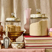 MacKenzie-Childs Canister Mocha Check Large Kitchen Canister