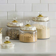 MacKenzie-Childs Canister Mocha Check Large Kitchen Canister