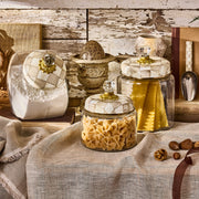 MacKenzie-Childs Canister Mocha Check Medium Kitchen Canister