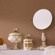 MacKenzie-Childs Canister Mocha Check Mini Canister