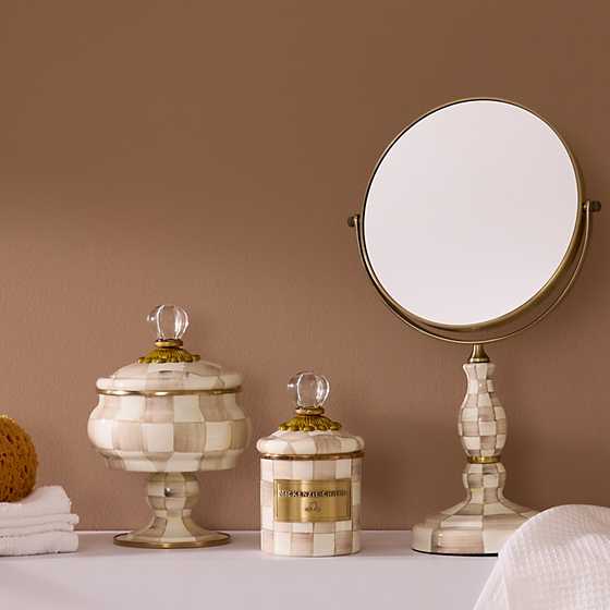 MacKenzie-Childs Canister Mocha Check Mini Canister