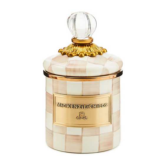 MacKenzie-Childs Canister Mocha Check Mini Canister