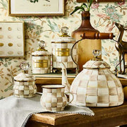 MacKenzie-Childs Canister Mocha Check Mini Canister