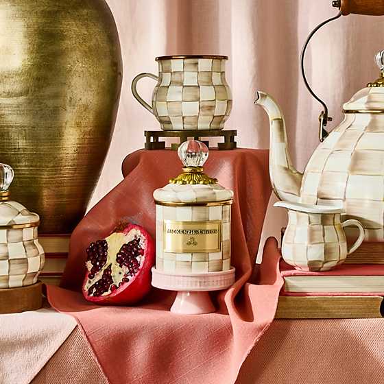 MacKenzie-Childs Canister Mocha Check Mini Canister