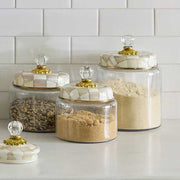 MacKenzie-Childs Canister Mocha Check Small Kitchen Canister