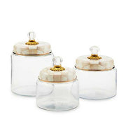 MacKenzie-Childs Canister Mocha Check Small Kitchen Canister