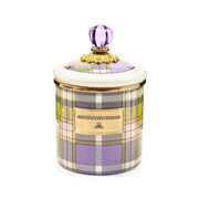 MacKenzie-Childs Canister Tartan Violet Small Canister