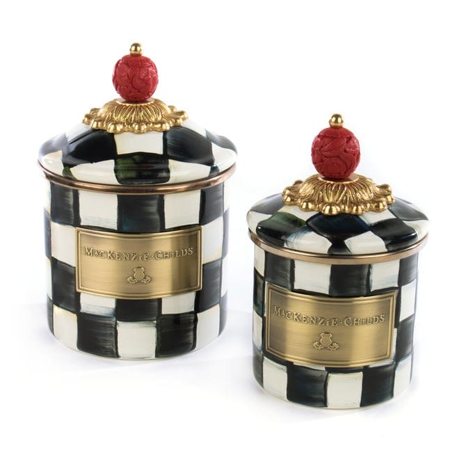 MacKenzie-Childs Canisters Courtly Check Enamel Canister - Mini