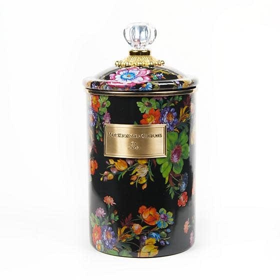 MacKenzie-Childs Canisters Mackenzie-Childs Flower Market Large Canister - Black