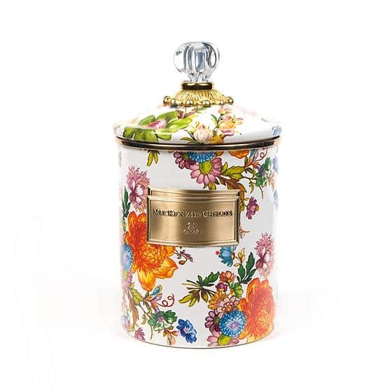 MacKenzie-Childs Canisters Mackenzie-Childs Flower Market Medium Canister - White