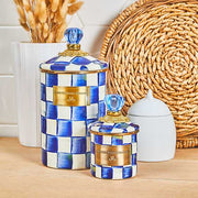 MacKenzie-Childs Canisters Mackenzie-Childs Royal Check Enamel Canister - mini