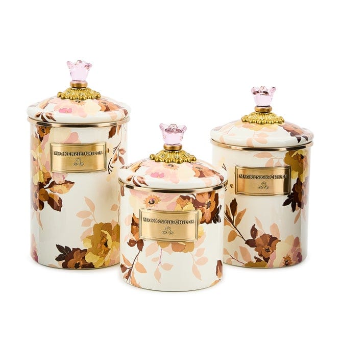 MacKenzie-Childs Canisters Mackenzie-Childs Wild Rose White Large Canister