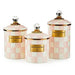 MacKenzie-Childs Canisters Rosy Check Enamel Canister - Large