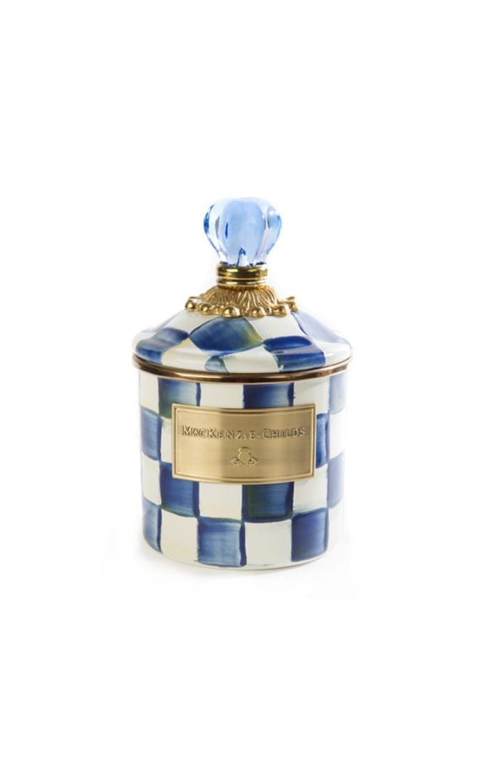 MacKenzie-Childs Canisters Royal Check Enamel Canister - Demi