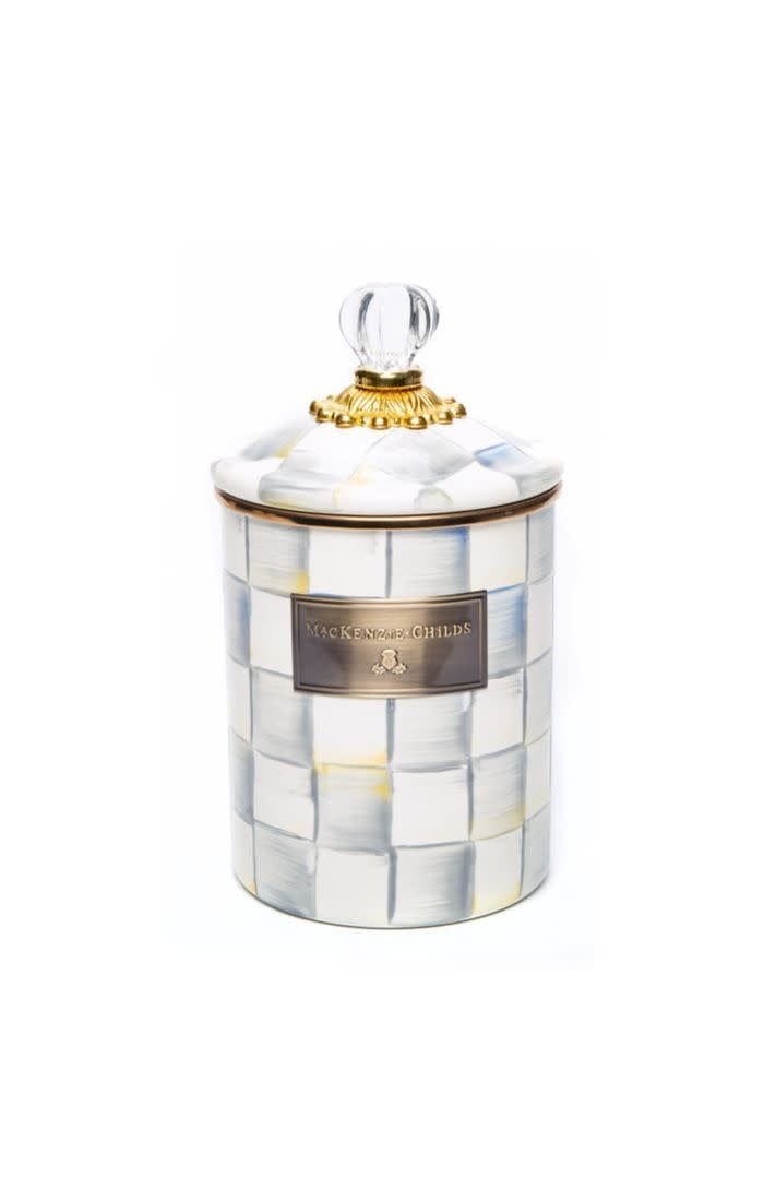 MacKenzie-Childs Canisters Sterling Check Enamel Canister - Medium