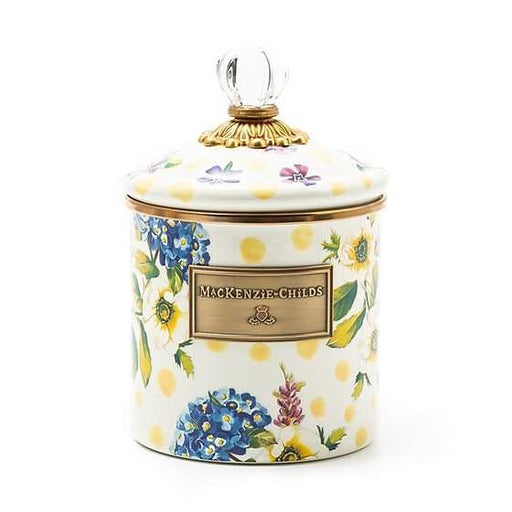 MacKenzie-Childs Canisters Wildflowers Enamel Small Canister - Yellow