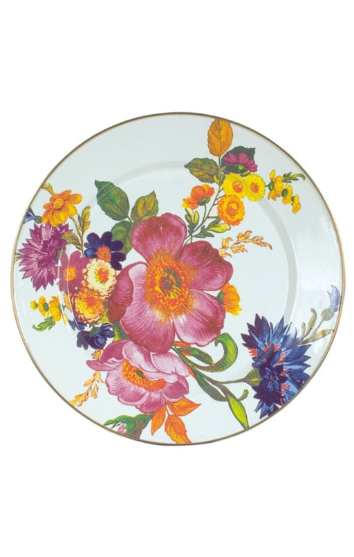 MacKenzie-Childs Charger Plates Flower Market Charger/Plate - White