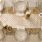 MacKenzie-Childs Charger Plates Mocha Check Charger/Plate