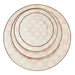 MacKenzie-Childs Charger Plates Rosy Check Enamel Charger