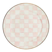 MacKenzie-Childs Charger Plates Rosy Check Enamel Charger
