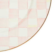 MacKenzie-Childs Charger Plates Rosy Check Enamel Charger
