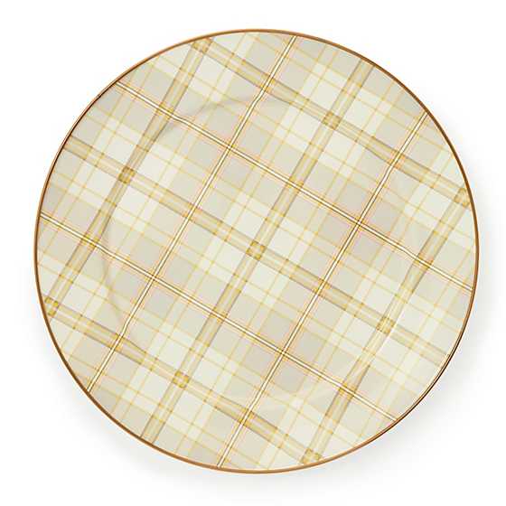 MacKenzie-Childs Charger Plates Tartan Latte Charger/Plate