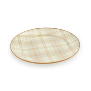 MacKenzie-Childs Charger Plates Tartan Latte Charger/Plate