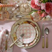 MacKenzie-Childs Charger Plates Tartan Latte Charger/Plate