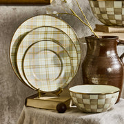 MacKenzie-Childs Charger Plates Tartan Latte Charger/Plate