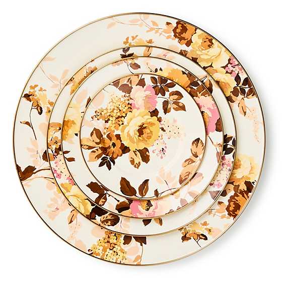 MacKenzie-Childs Charger Plates Wild Rose White Charger/Plate