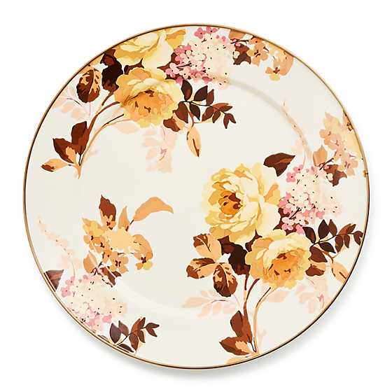 MacKenzie-Childs Charger Plates Wild Rose White Charger/Plate