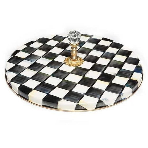 MacKenzie-Childs Cheese Board Courtly Check Enamel Cheese Course