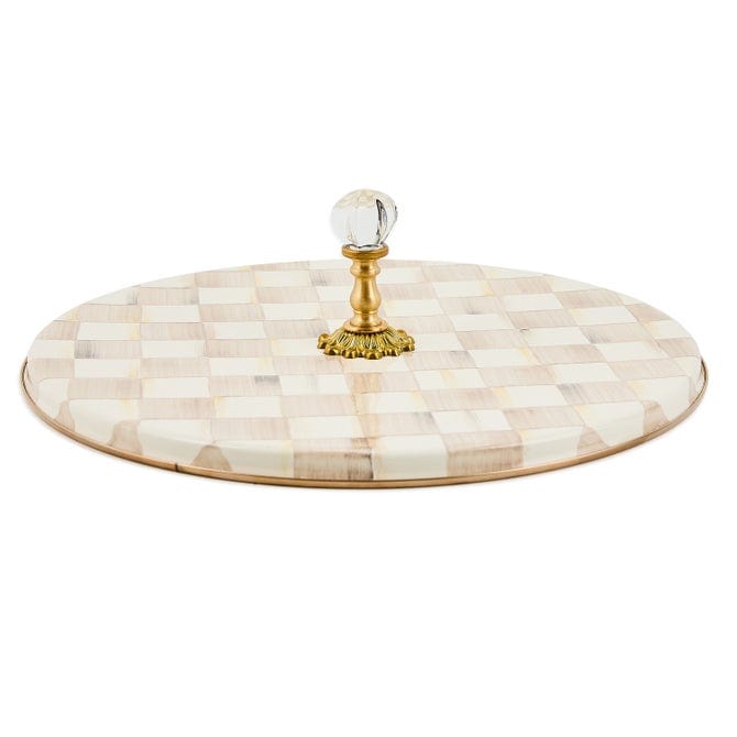 MacKenzie-Childs Cheese Board Mackenzie-Childs Mocha Check Cheese Course