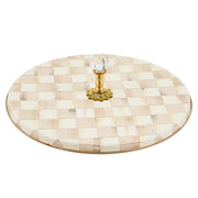 MacKenzie-Childs Cheese Board Mackenzie-Childs Mocha Check Cheese Course