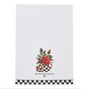 MacKenzie-Childs christ Poinsettia Tea Kettle Dish Towel