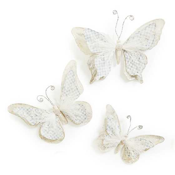 MacKenzie-Childs christmas Crystal Palace Butterfly Clips, Set of 3