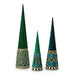 MacKenzie-Childs Christmas Emerald Luxe Large Beaded Cone Tree