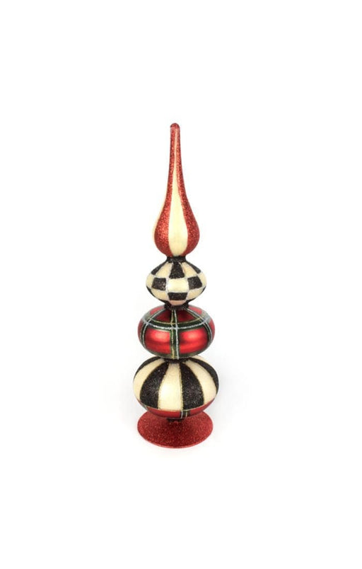 MacKenzie-Childs Christmas Every Time A Bell Rings Glass Finial-Triple