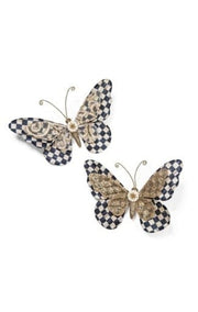 MacKenzie-Childs Christmas Glam Up Butterfly Clips - Set of 2