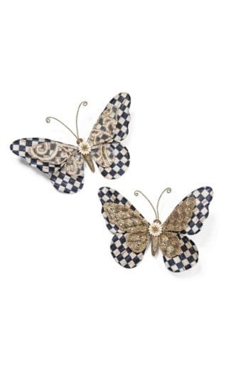MacKenzie-Childs Christmas Glam Up Butterfly Clips - Set of 2