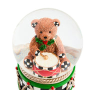 MacKenzie-Childs Christmas Holly Bear Snow Globe
