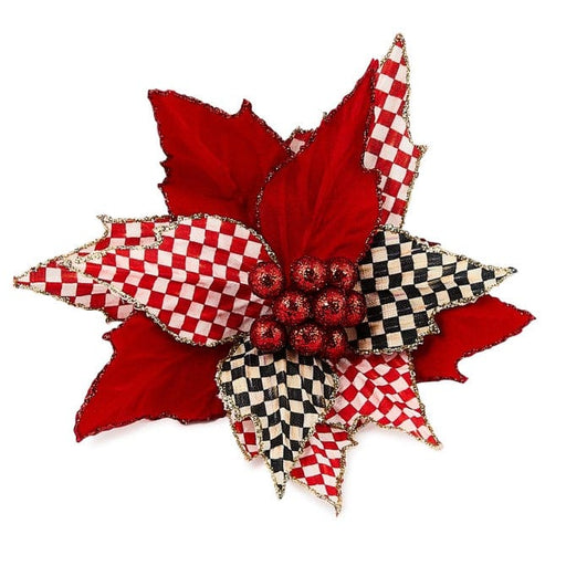 MacKenzie-Childs Christmas Mackenzie-Childs Check It Out Poinsettia Clip